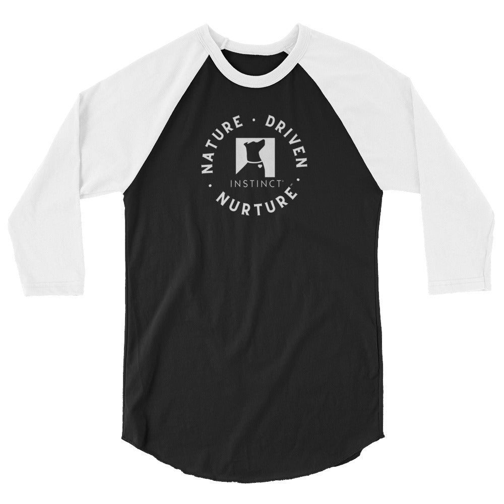 Nature-Driven Nurture 3/4 sleeve raglan shirt