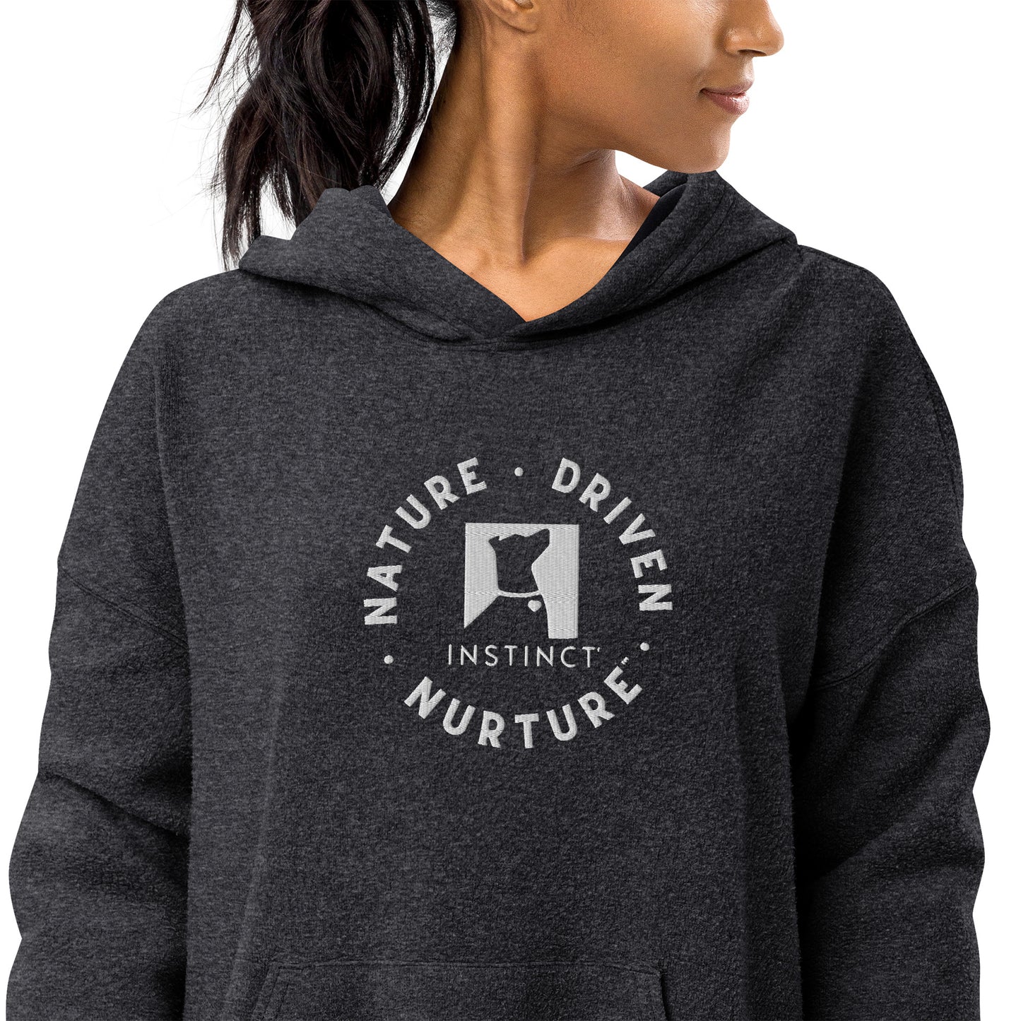 Nature-Driven Nurture Unisex sueded fleece hoodie