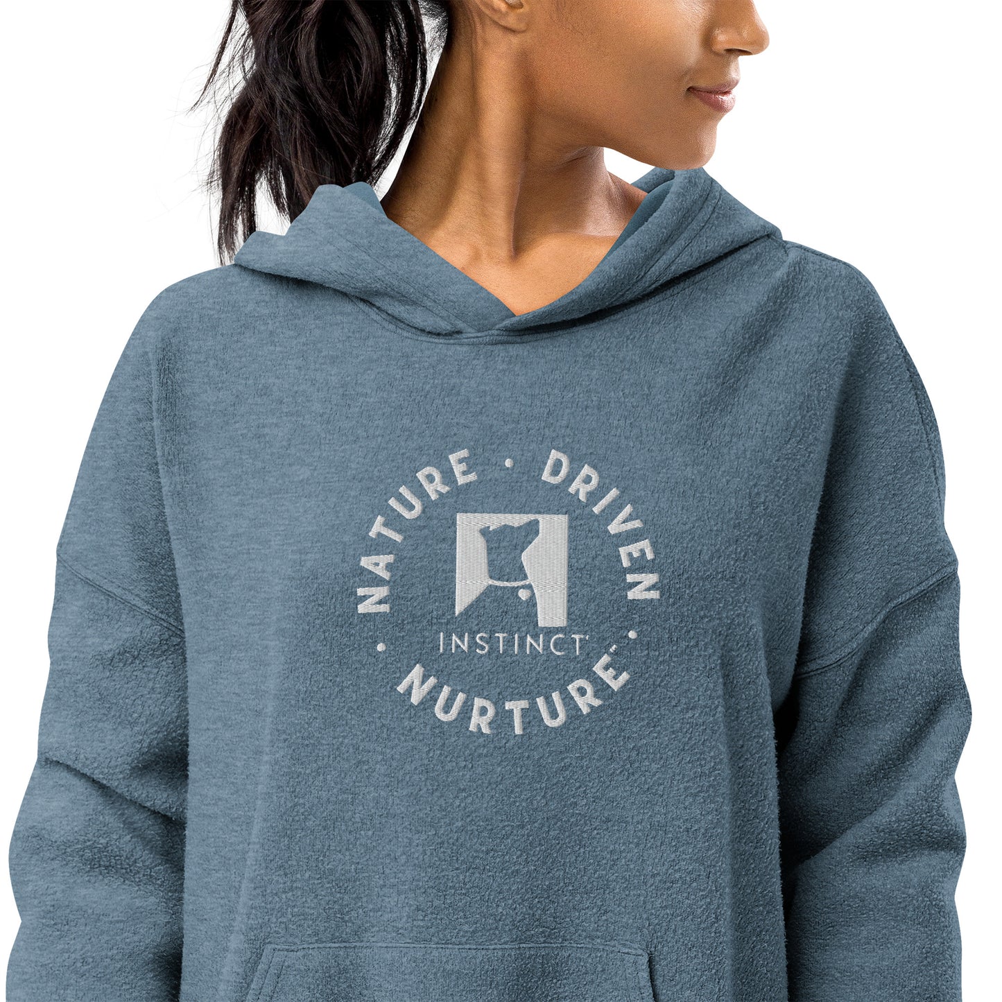 Nature-Driven Nurture Unisex sueded fleece hoodie